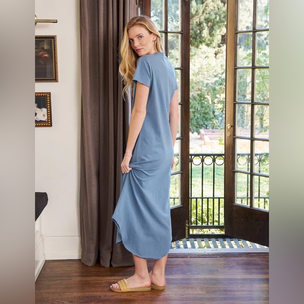 Frank & Eileen Perfect Tee Dress In Jean Medium - Picture 2 of 6